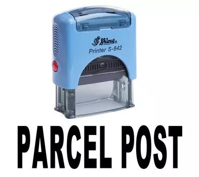 ПОСЫЛКА ПОСЫЛКИ Самоклеящаяся резиновая печать на заказ Блестящая офисная стационарная печать Impression Area 14 mm x 38 mm чёрный