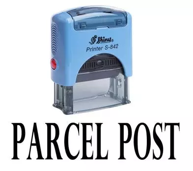 ПОСЫЛКА ПОСЫЛКИ Самоклеящаяся резиновая печать Офисная стационарная индивидуальная блестящая печать Impression Area 14 mm x 38 mm чёрный