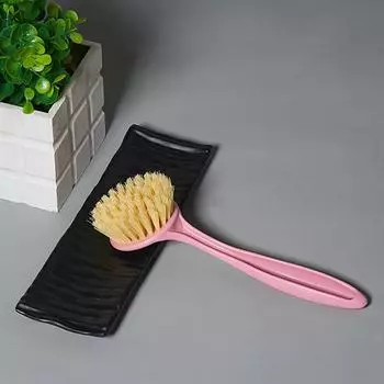 Pot Brush Household Kitchen Brush Pot Dishwashing Artifact Washing Pot Non-staining Oil Brush Brush Bowl Descaling Oil Long Handle Cleaning Brush розовый
