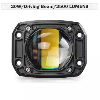 POTAN Metal 3-дюймовый автомобиль привел рабочие фары противоударную высокую яркость, энергосберегающую, хорошее рассеивание тепла чёрный