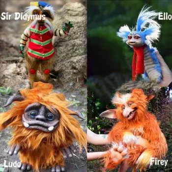 POTAN Плюшевая кукла Игрушка-лабиринт Червь Красный Волосатый монстр с большим ртом Разнообразная плюшевая игрушка Maze Worm