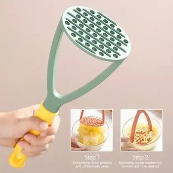 Potato Masher Plastics Potato Sweet Potato Garlic Mud Press Mud Juice Machine Manual Mashing Tool Easy To Operate Kitchen Tools зелёный