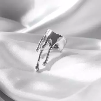 Потерянная леди европейская и американская нерегулярная жидкость открытое кольцо женское трансграничное Ins Холодный ветер нишевый дизайн ювелирные изделия