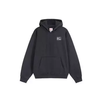 Потертая худи Nike x Stussy (Азия) Черная уличная одежда унисекс DN4029-010 XS