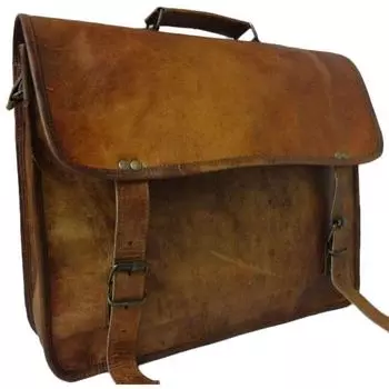 Потертые мужские винтажные кожаные сумки через плечо для ноутбука, компьютерная сумка 15 x 11 x 4 in коричневый
