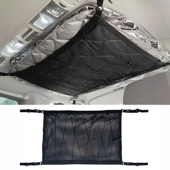 Потолочная сетка для хранения внедорожника, карманная сумка на крышу автомобиля, внутренняя грузовая сетка, дышащая сетчатая сумка, автомобильная укладка, аксессуары для интерьера