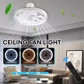 Потолочные вентиляторы с подсветкой, регулируемой яркостью, низкопрофильные потолочные вентиляторы с подсветкой и пультом дистанционного управления, 3 цвета, регулируемая яркость светодиодов для гостиной и спальни 41-50W&85-265V чёрный