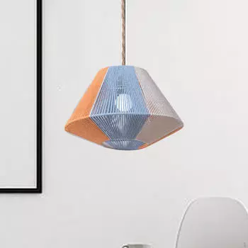 Потолочный фонарь, абажур, сменный декор, плетеный абажур из хлопка для домашней столовой L