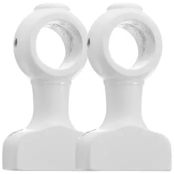 Потолочный кронштейн для штанги, настенные кронштейны для штор, аксессуары, деревянные крючки для столбов белый