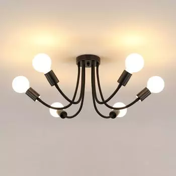 Потолочный подвесной светильник Riserva для гостиной Современная модель Потолочный светильник с 6 головками E27