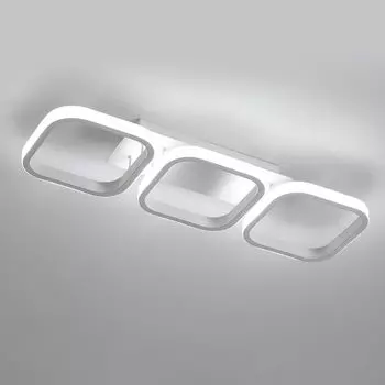 Потолочный светильник, 3 прямоугольных светодиодных светильника, новейший холодный белый цвет, 6000 К, простой белый светильник для прохода