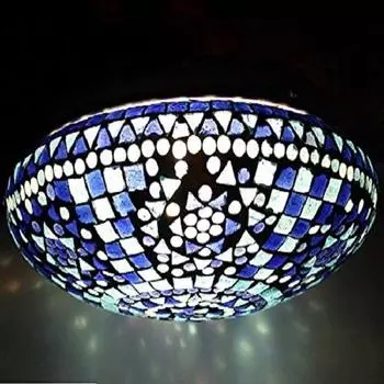 Потолочный светильник, белый, круглый(Кондиционер, Стекло)