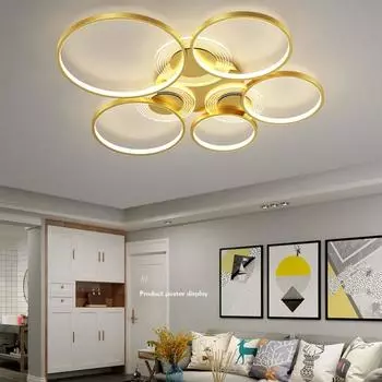 Потолочный светильник для гостиной, известный в Интернете креативный основной светодиодный светильник, простое, современное и атмосферное освещение для спальни 1 headlights чёрный