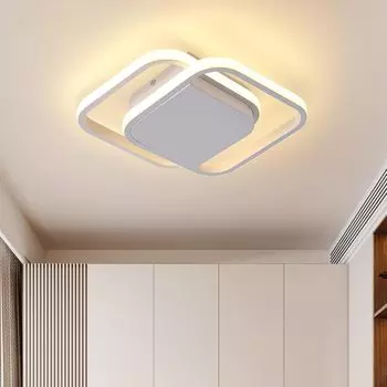 Потолочный светильник Goeco White Square LED Алюминий 24Вт 34х26х6см Теплый свет 220В