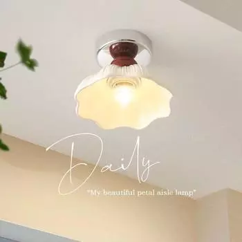 Потолочный светильник из смолы в стиле ретро Cream Wind, скандинавский современный светильник для прихожей, украшение для прохода в спальне, подвесной светильник E27 tri colored light белый