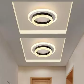 Потолочный светильник, круглый дизайн, элегантный простой светодиодный светильник для лестниц, потолочный светильник для прихожей, теплый свет 20 Вт
