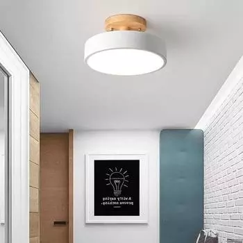 Потолочный светильник, круглый светодиодный светильник, главная спальня, освещение спальни, освещение коридора отеля, отдельная комната, коридор люкса, освещение лестницы One Size белый