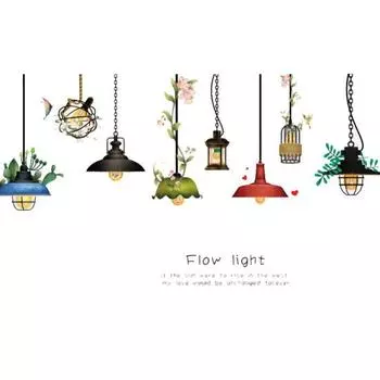 Потолочный светильник Наклейка на стену Съемная самоклеящаяся наклейка для гостиной