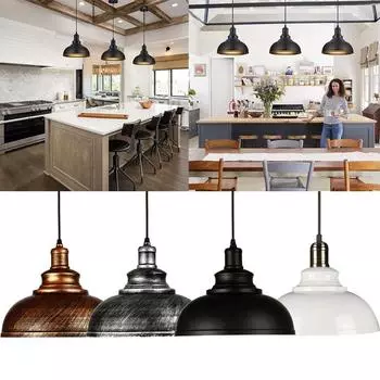 Потолочный светильник Подвесной светильник с металлическим абажуром в винтажном стиле в стиле индустриальный