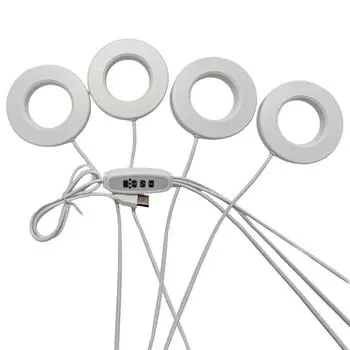 Потолочный светильник полного спектра для выращивания растений, 4 уровня яркости, светодиодный светильник для растений, регулируемая по высоте, лампа для растений под шкафом для небольших растений A