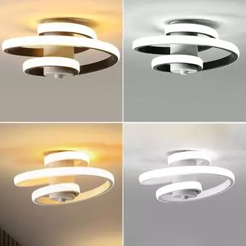 Потолочный светильник Riserva Спиральный светильник Современный светодиодный потолочный светильник Креативный металлический потолочный светильник Светодиодный светильник для гостиной, кухни, ресторана, коридора