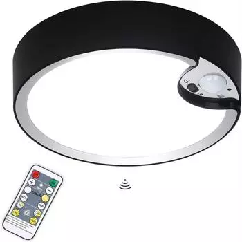 Потолочный светильник с датчиком движения, регулируемые потолочные светильники с пультом дистанционного управления, современный сверхяркий свет United States
