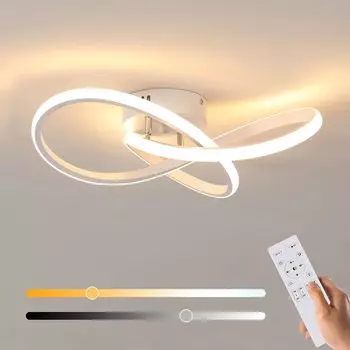 Потолочный светильник с регулируемой яркостью, 36 Вт, светодиодный потолочный светильник, потолочный светильник с дистанционным управлением, 3000-6500 К, для гостиной, спальни, прихожей, кухни, ванной комнаты