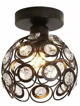 Потолочный светильник SENQIU Modern E27 Crystal Ceiling Light Black Bullseye Crystal Ceiling Lights
