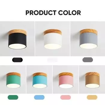 Потолочный светильник в скандинавском стиле со светодиодным светильником Downlight с регулировкой яркости, современный накладной потолочный светильник, точечный светильник для внутреннего декора 3 color dimming синий