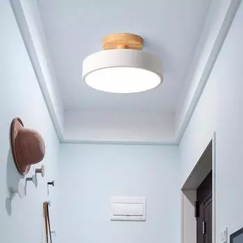 Потолочный светильник заподлицо с деревянным зерном, современный минималистский элегантный супер яркий светильник для гостиной, спальни, круглый светильник, украшение для дома белый