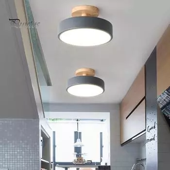 Потолочный светильник заподлицо с деревянным зерном, современный минималистский элегантный супер яркий светильник для гостиной, спальни, круглый светильник, украшение для дома белый