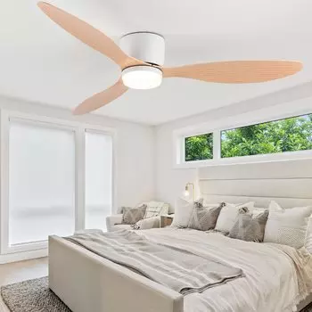 Потолочный вентилятор Белый низкий напольный потолочный вентилятор с пультом дистанционного управления Потолочные вентиляторы с подсветкой Простой домашний вентилятор Освещение гостиной 42inch&85-265V белый