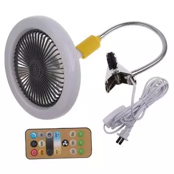 Потолочный вентилятор Многофункциональная люстра-вентилятор для внутреннего регулирования яркости/скорости светодиодный вентилятор с резьбой E27 с удаленной вилкой стандарта США