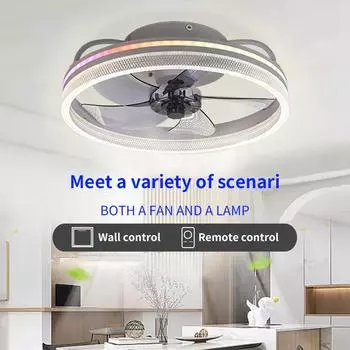 Потолочный вентилятор Nordic Modern с подсветкой, дистанционное управление яркостью, 6-ступенчатая регулировка скорости, внутреннее освещение, освещение для вентилятора в спальне Remote dimming