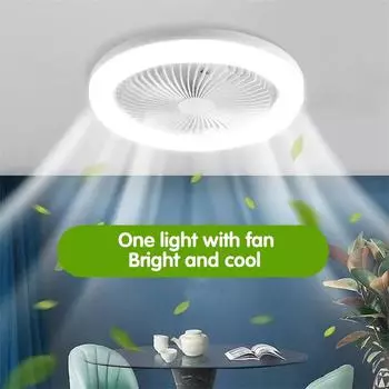 Потолочный вентилятор с регулируемой яркостью и дистанционным управлением, современный декоративный электрический вентилятор для спальни, потолочный вентилятор со светодиодной подсветкой E27