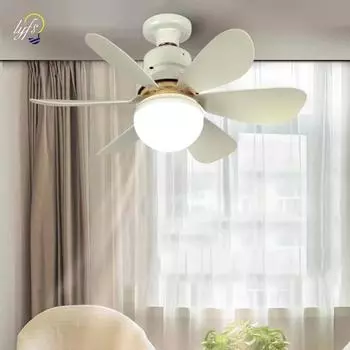 Потолочный вентилятор Внутреннее освещение Светодиодный потолочный светильник E27 База Гостиная Спальня Обеденный стол Домашнее украшение Потолочный вентилятор со светом Without base