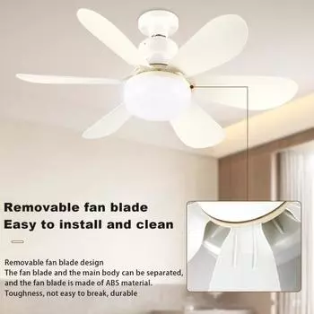 Потолочный вентилятор Yousheng 2-в-1 с подсветкой, пультом дистанционного управления E27, базовая функция памяти, регулируемая яркость, 3 скорости, современный стиль, потолочный вентилятор для спальни, светильник