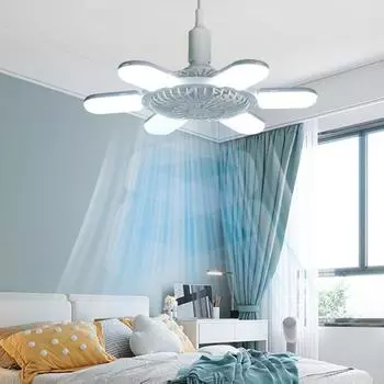 Потолочный вентилятор Yousheng с подсветкой, 3 скоростные настройки, низкий уровень шума, энергоэффективный пульт дистанционного управления, интеллектуальный светодиодный потолочный вентилятор с регулируемой яркостью зелёный