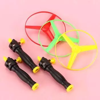 Потяните веревку пропеллера Вертолет Уличные игрушки Уличные игрушки Потяните веревку Летающий НЛО Детские игрушки 1 PC random