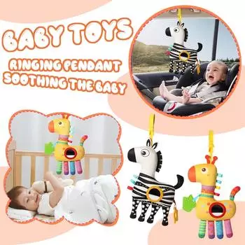 Потяните за веревку, чтобы вытащить колокольчик для кроватки, подвеску-погремушку для детской коляски, успокаивающую игрушку для новорожденного One Size жёлтый