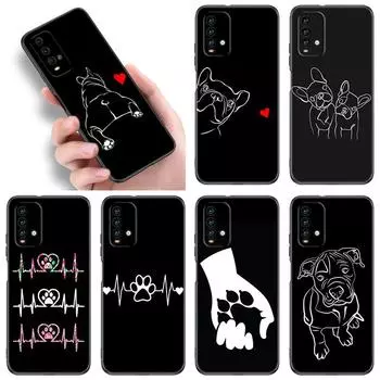 Potret Bulldog Art Phone Case For Xiaomi Redmi Note 5 6 9T K20 K40 K50 Pro 7A 8A 9A 9C 9i 10A 10C A1 S2 Soft TPU Black Cover Redmi Note 5(Pro)