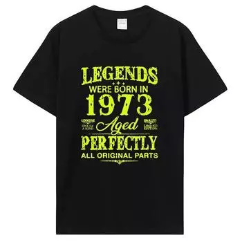 Потрясающая футболка с подарками на день рождения «С 1963 1973 года», классическая футболка унисекс с рисунком, хлопковая футболка, одежда, футболка большого размера