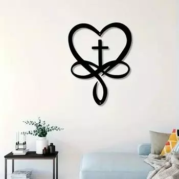 Потрясающая настенная табличка в виде сердца, 1 шт.! Ретро-подвеска из металла для декора дома или офиса. Идеальный подарок на День святого Валентина. Украшение стен. чёрный