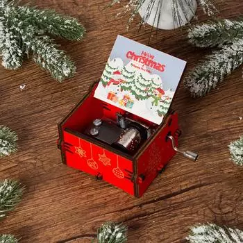 Потрясающая рождественская музыкальная шкатулка с ручным приводом — идеально подходит для праздничного сезона Ink green e