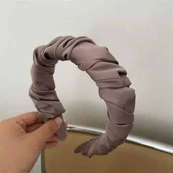 Потрясающая широкая повязка для волос из искусственной кожи с узлом сверху, клетчатая тканевая повязка на голову для женщин, для шопинга, вечеринки, путешествий, аксессуары для головного убора