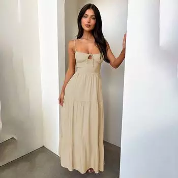 Потрясающее модное черное трендовое платье Apricot Size M