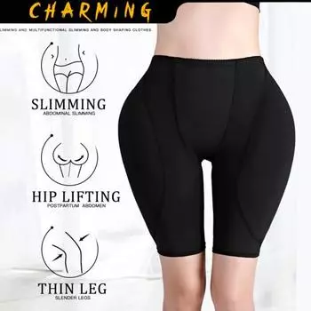 Потрясающие женские трусы, дышащая искусственная задница, подтяжка попки M чёрный