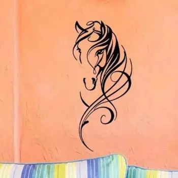 Потрясающий цельный абстрактный конь настенное искусство эстетический винтажный металлический знак очаровательный подвесной орнамент абстрактный конь металл чёрный