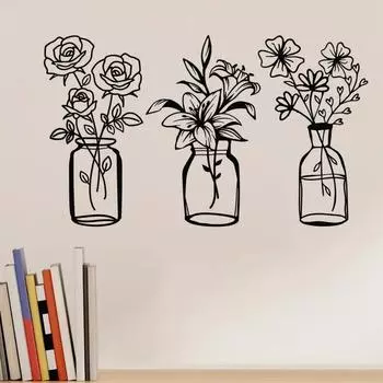 Потрясающий декор из 3-х металлических цветов: Минималистичный тюльпан из проволоки для дома. Минималистичный тюльпан для улучшения дома. Минималистичный тюльпан белый