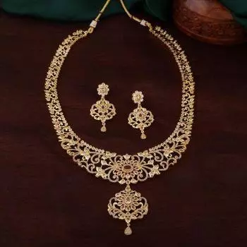 Потрясающий комплект свадебного ожерелья Filgari с позолоченным цирконием, цветными камнями и жемчугом для женщин